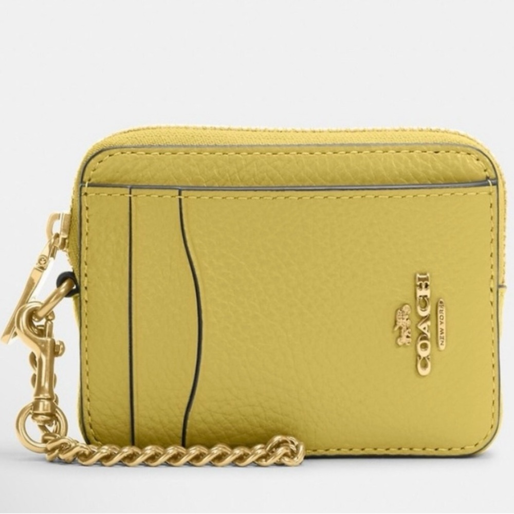 Coach yellow wallet/ card holder.